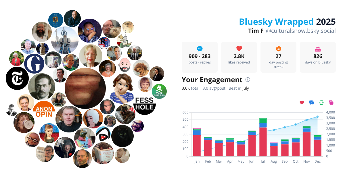 Your Bluesky Wrapped 2025 preview