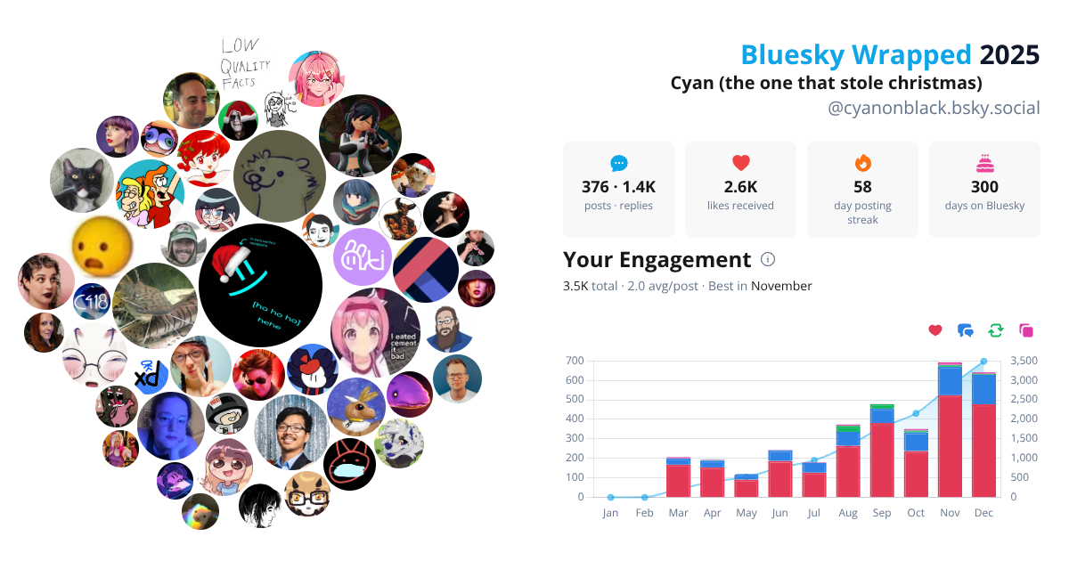 Your Bluesky Wrapped 2025 preview