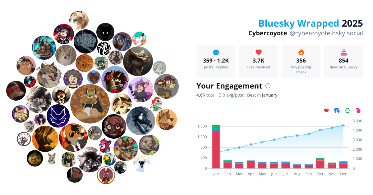 Your Bluesky Wrapped 2025 preview