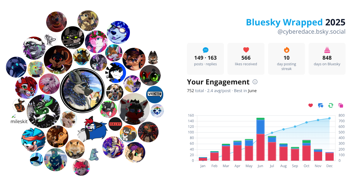 Your Bluesky Wrapped 2025 preview