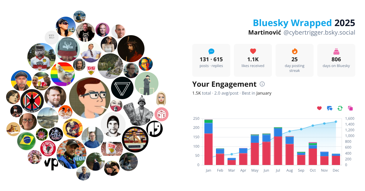 Your Bluesky Wrapped 2025 preview