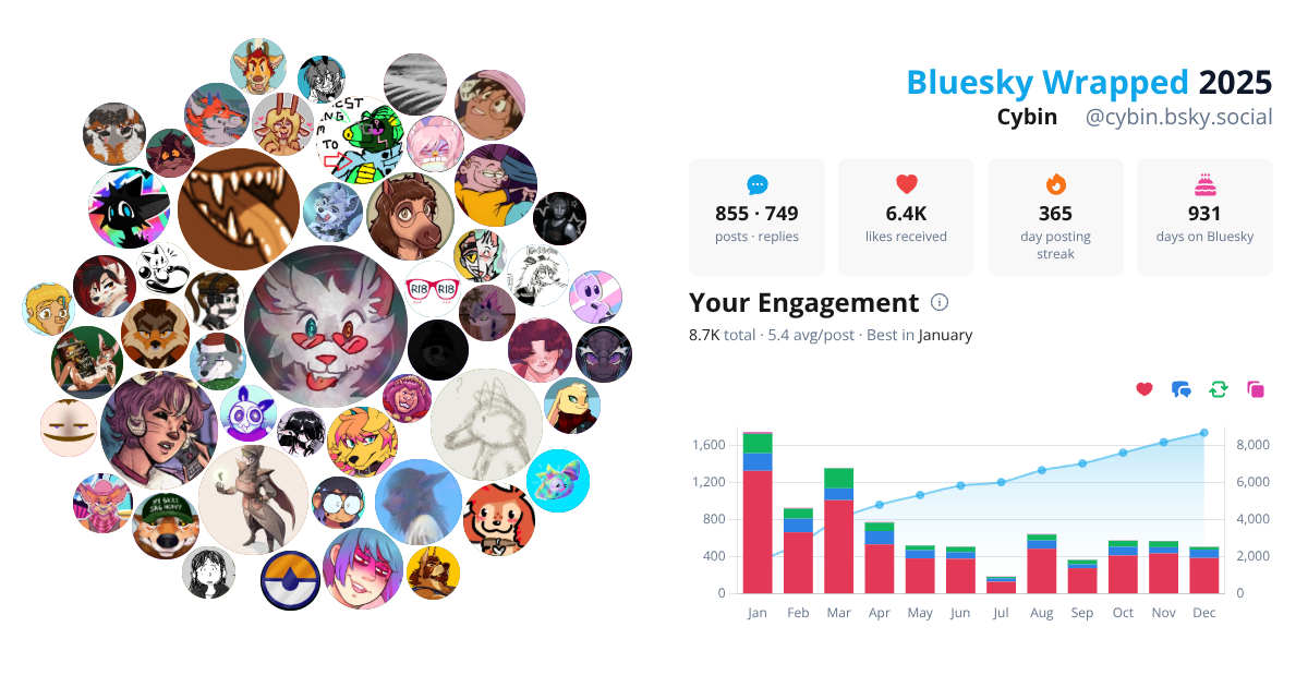 Your Bluesky Wrapped 2025 preview