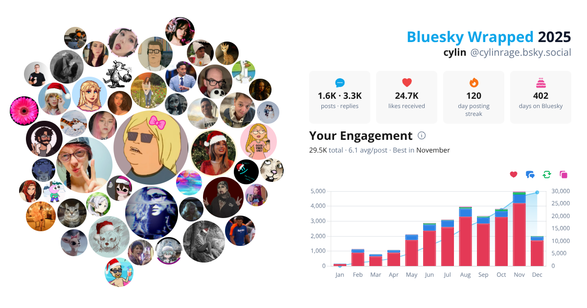 Your Bluesky Wrapped 2025 preview