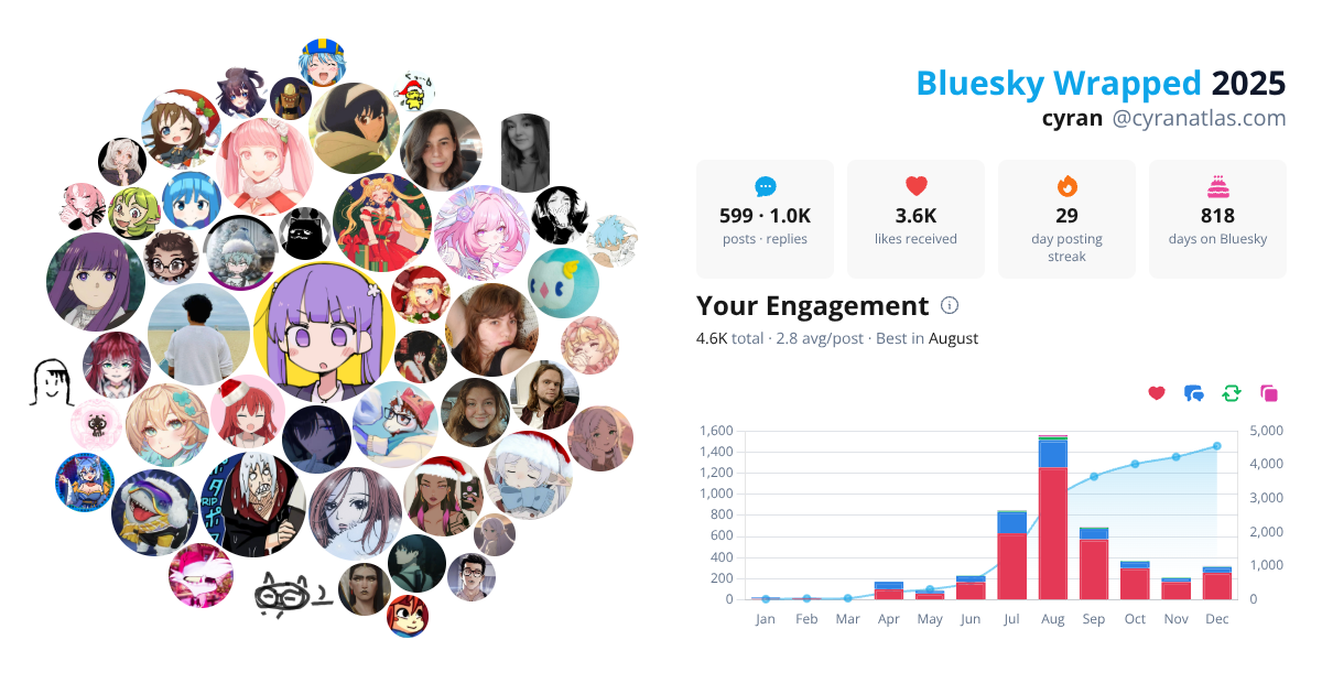 Your Bluesky Wrapped 2025 preview