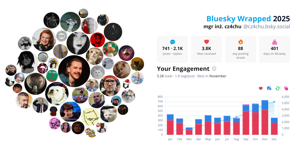 Your Bluesky Wrapped 2025 preview
