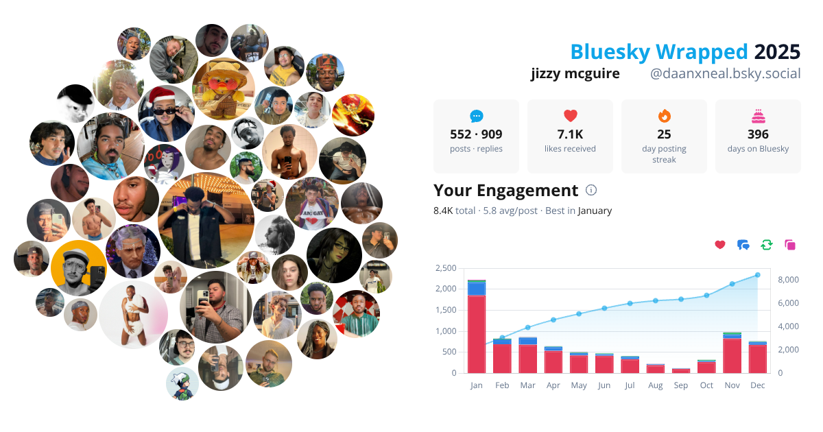 Your Bluesky Wrapped 2025 preview