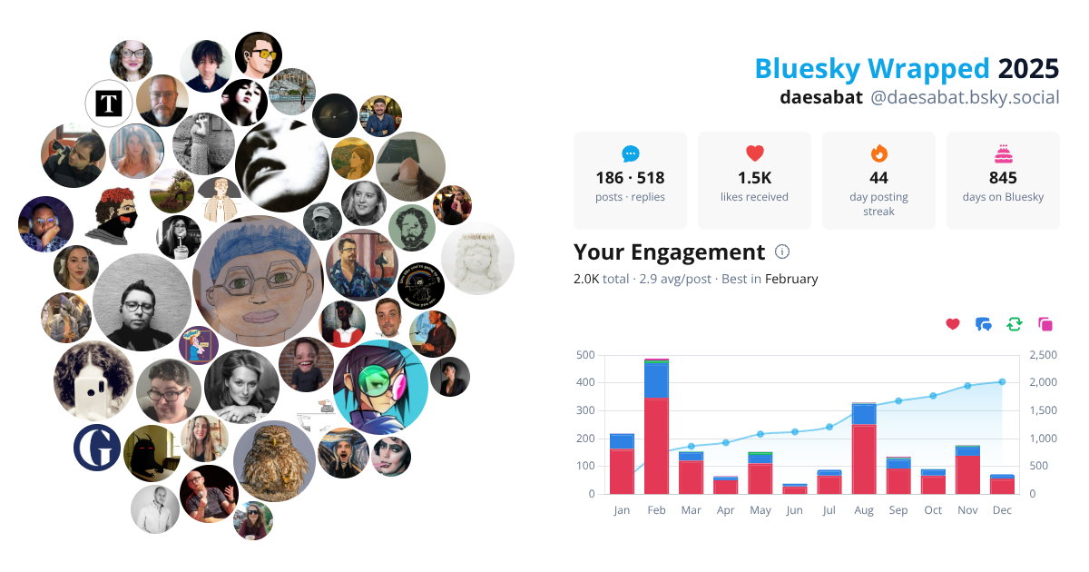 Your Bluesky Wrapped 2025 preview