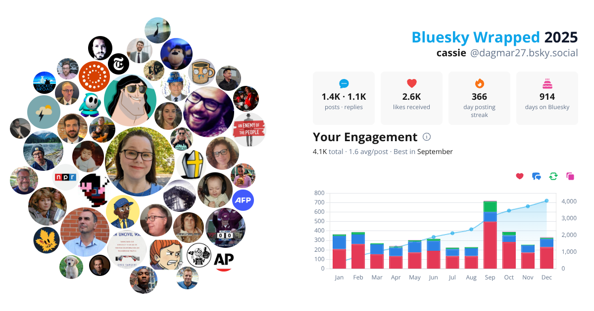 Your Bluesky Wrapped 2025 preview
