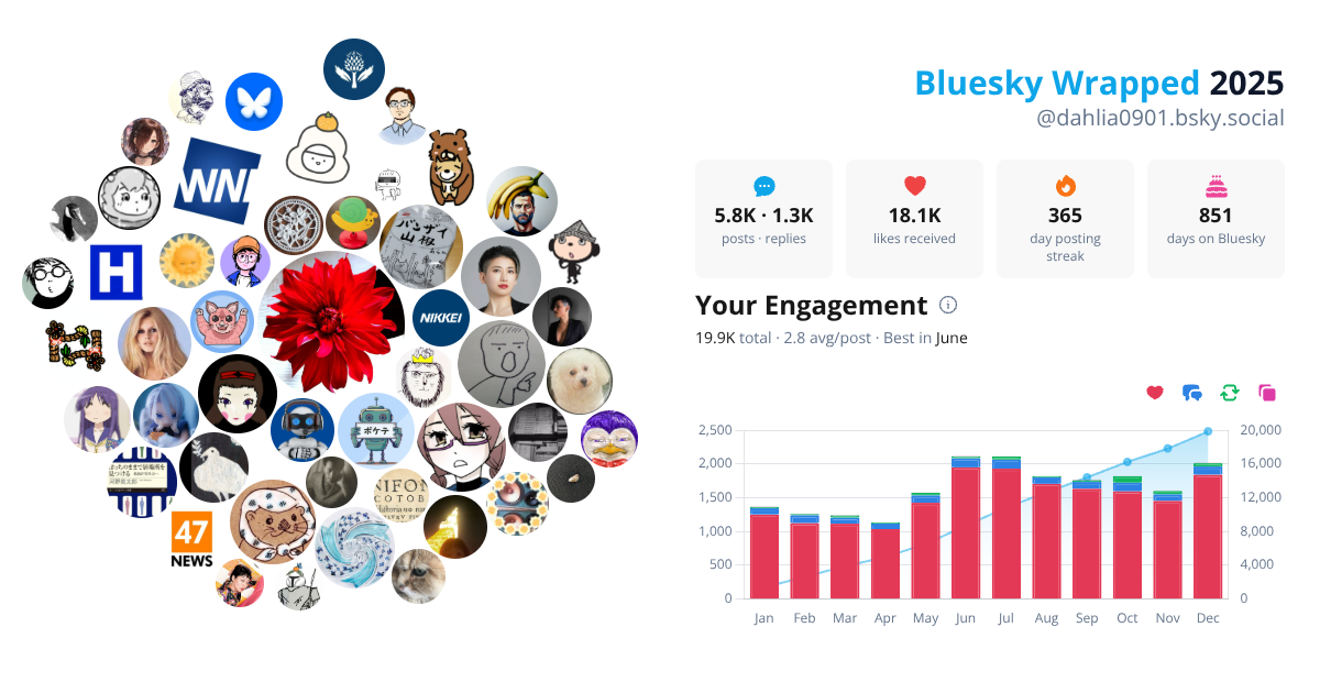 Your Bluesky Wrapped 2025 preview