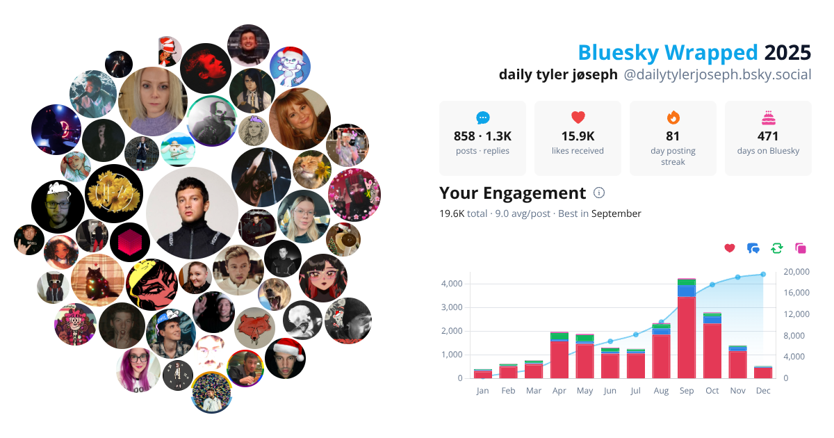 Your Bluesky Wrapped 2025 preview