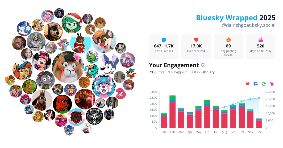 Your Bluesky Wrapped 2025 preview
