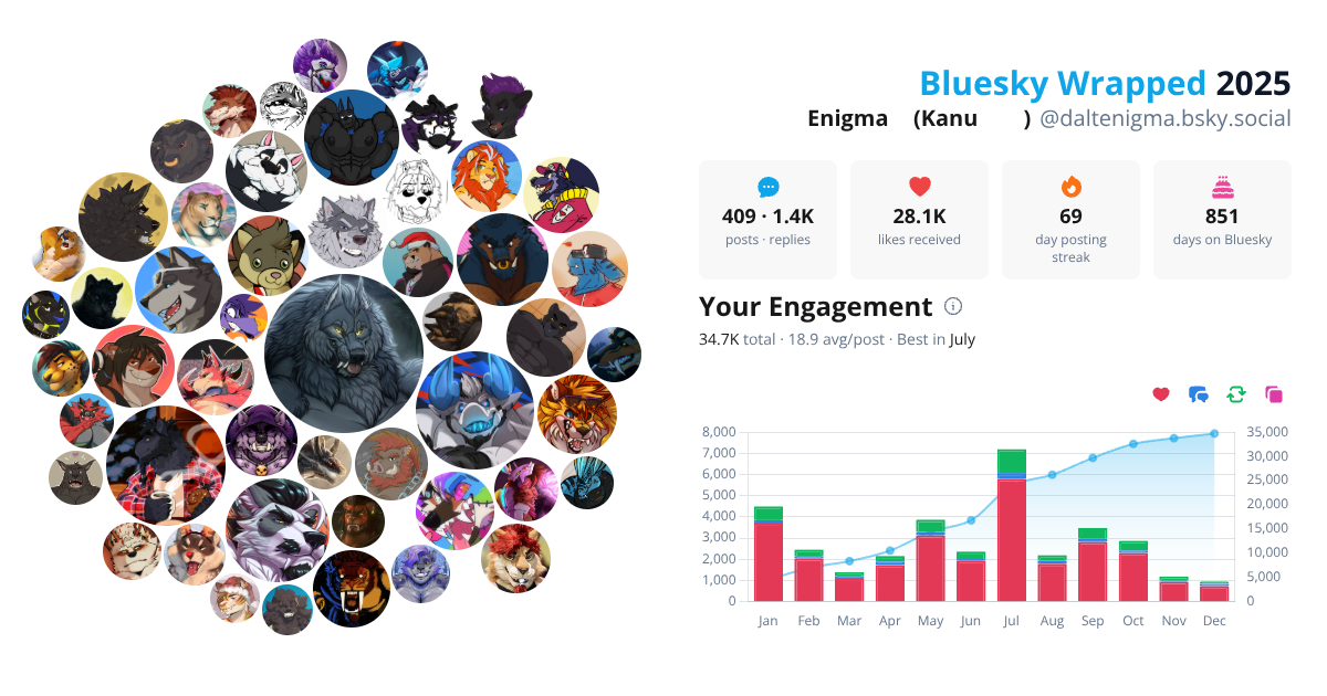 Your Bluesky Wrapped 2025 preview