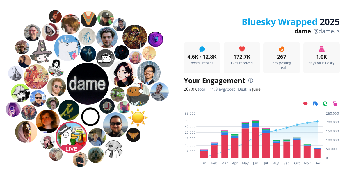 Your Bluesky Wrapped 2025 preview