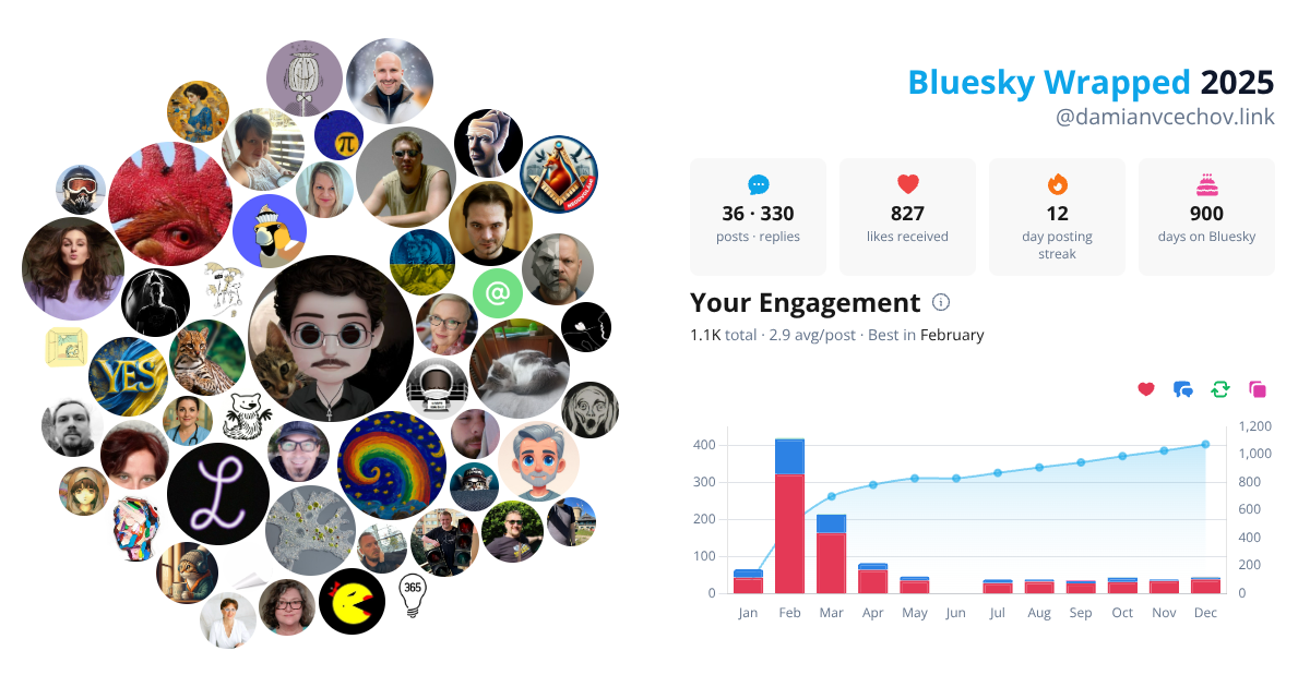 Your Bluesky Wrapped 2025 preview