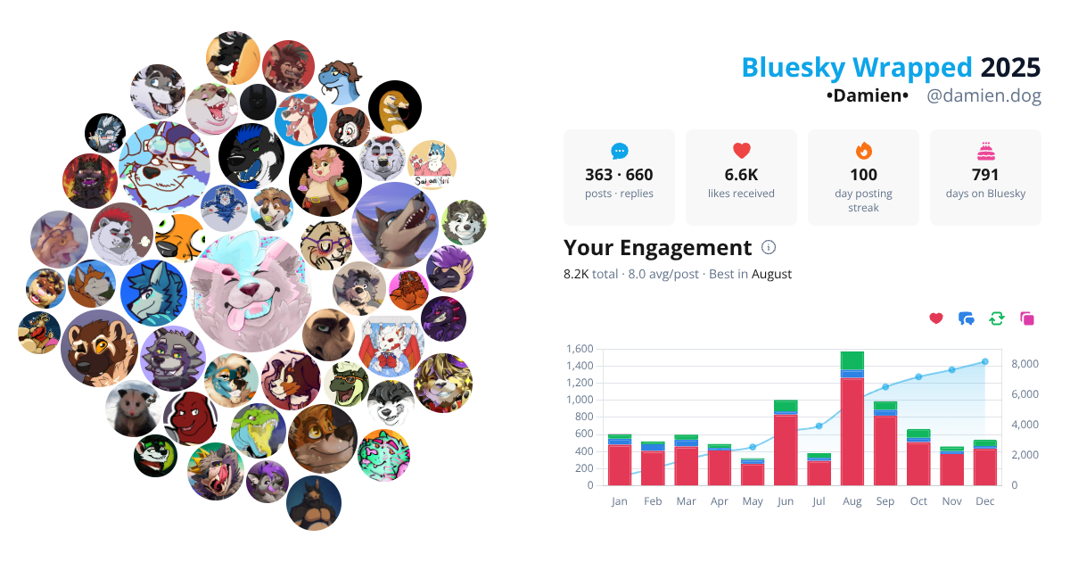 Your Bluesky Wrapped 2025 preview