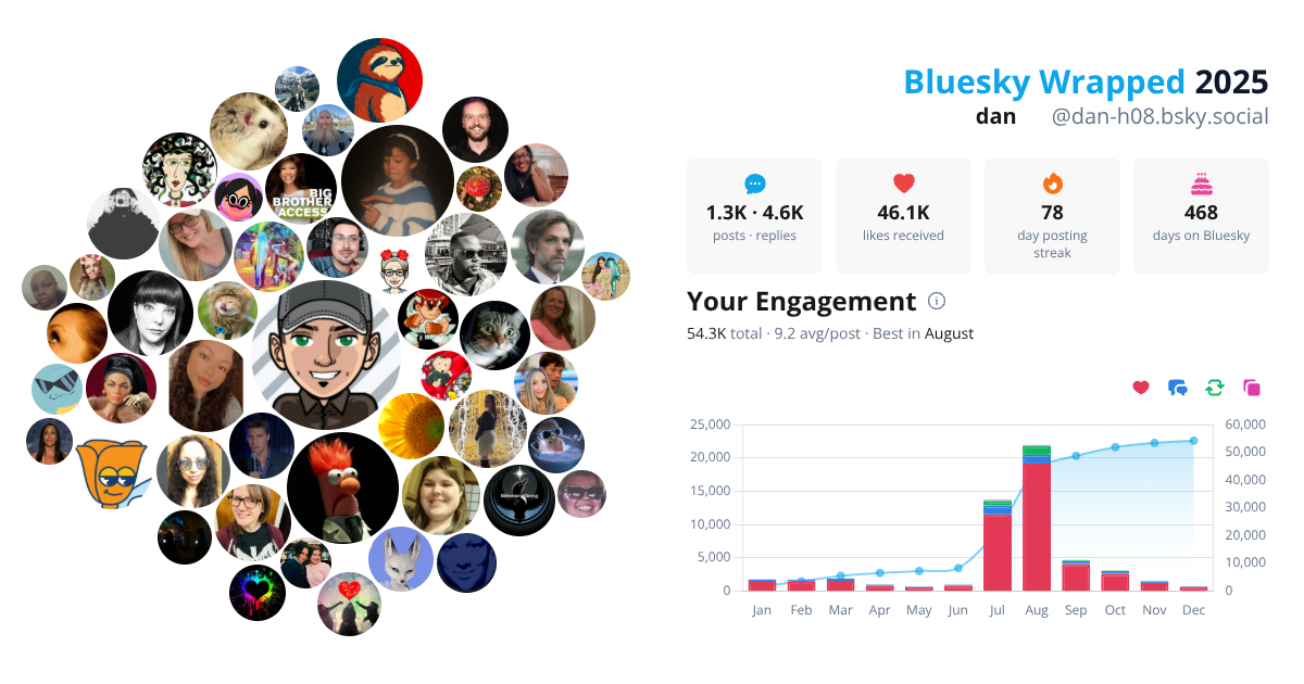 Your Bluesky Wrapped 2025 preview