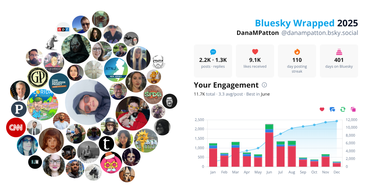Your Bluesky Wrapped 2025 preview