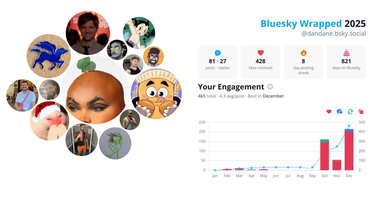 Your Bluesky Wrapped 2025 preview
