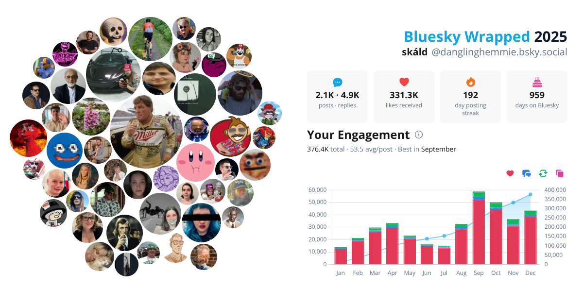 Your Bluesky Wrapped 2025 preview