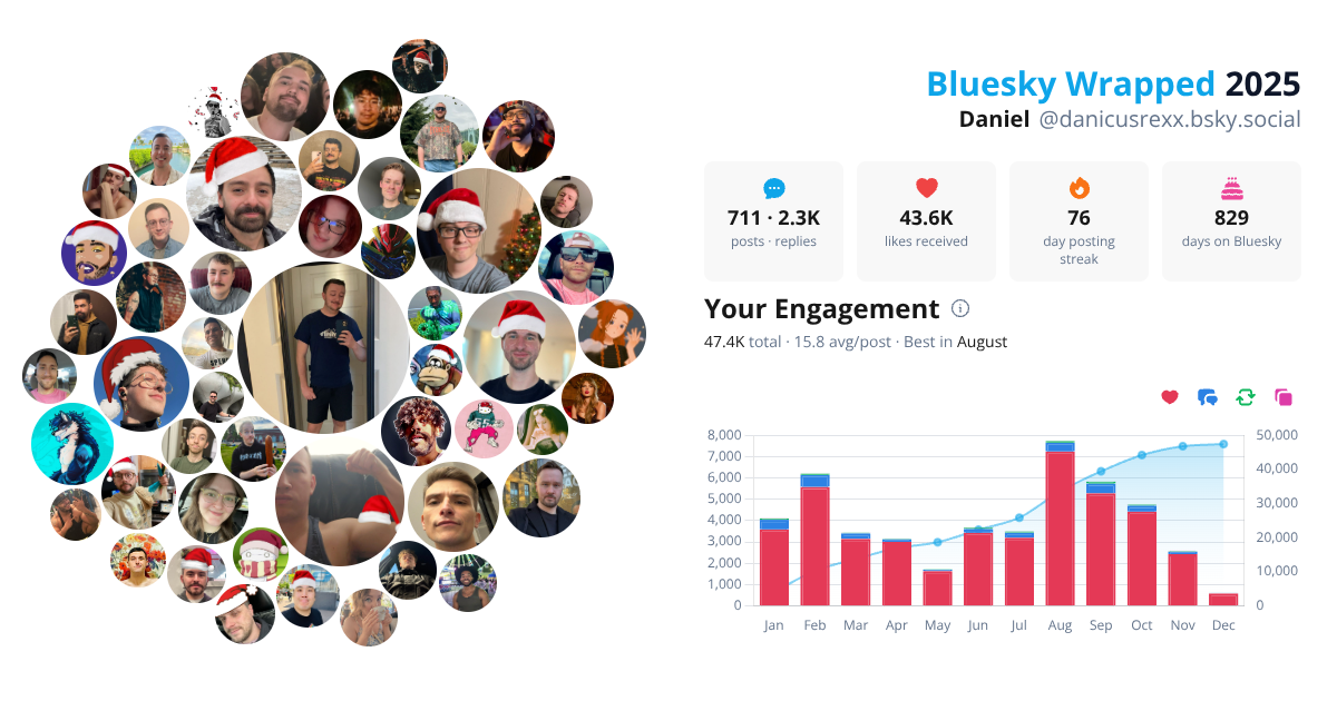 Your Bluesky Wrapped 2025 preview