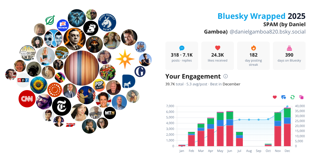 Your Bluesky Wrapped 2025 preview