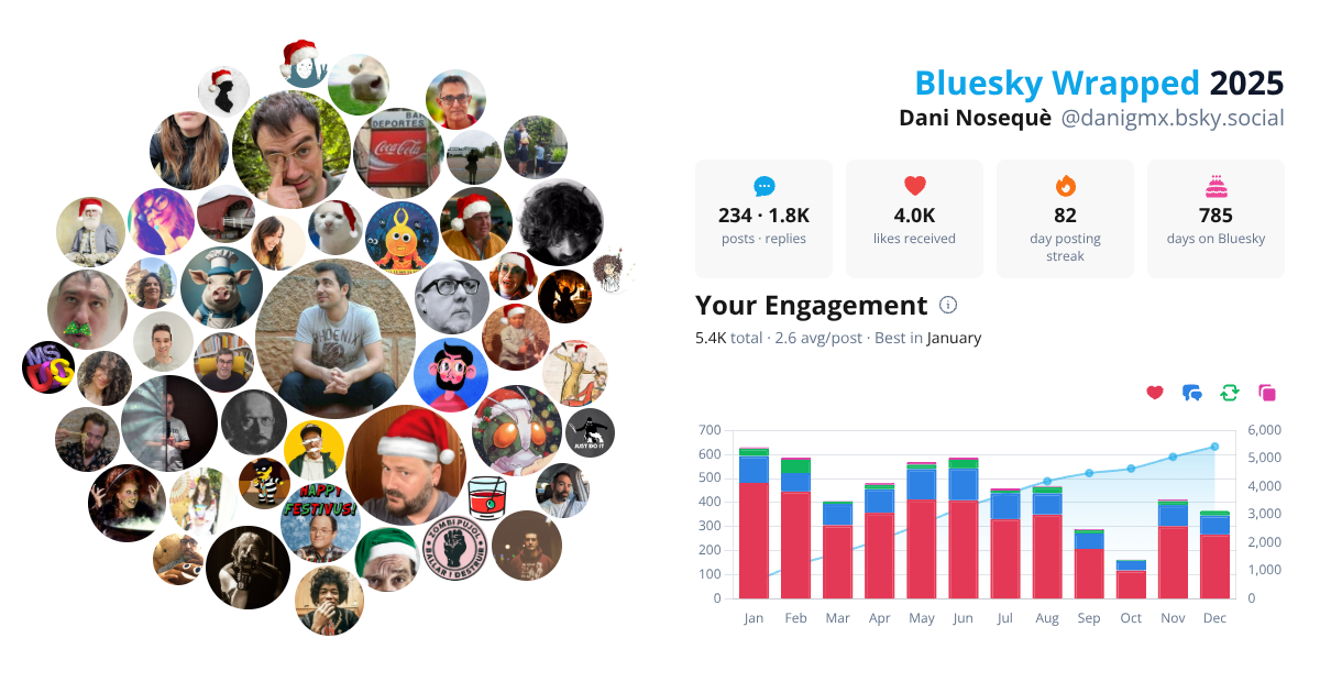Your Bluesky Wrapped 2025 preview