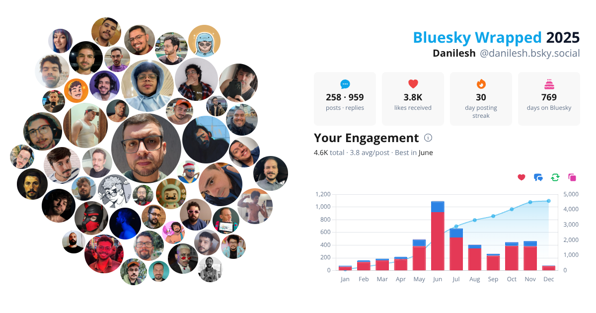 Your Bluesky Wrapped 2025 preview