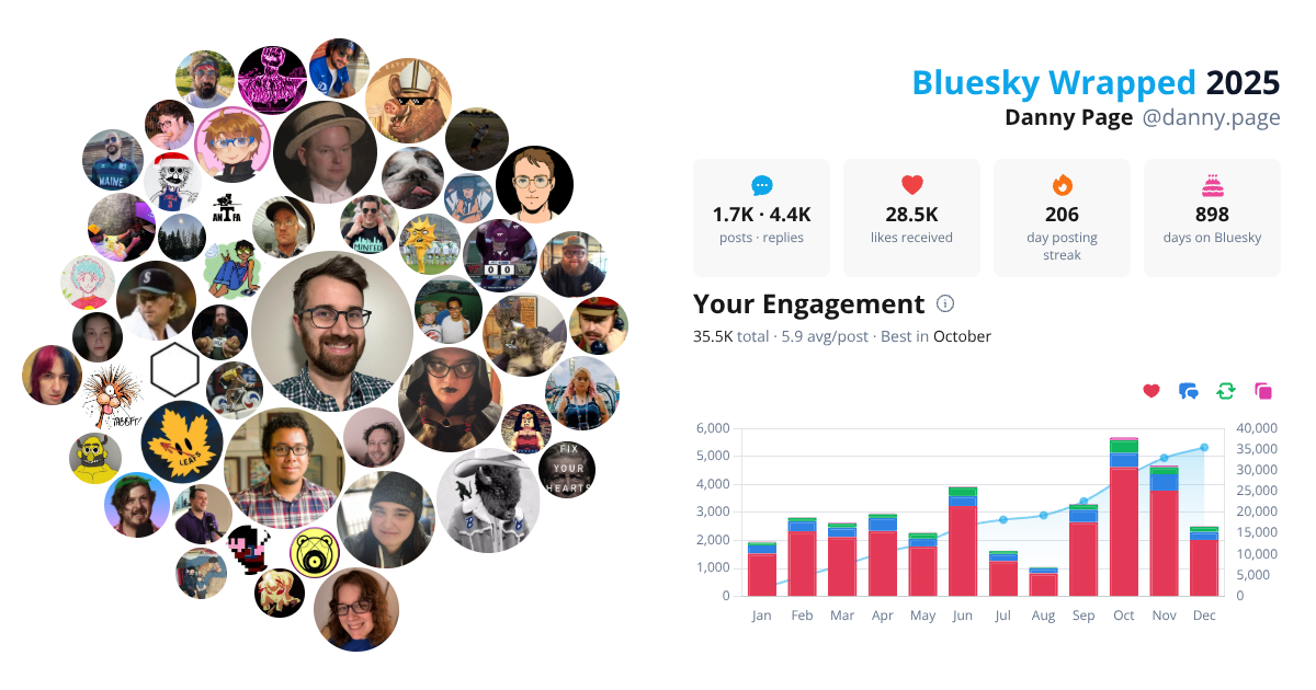 Your Bluesky Wrapped 2025 preview
