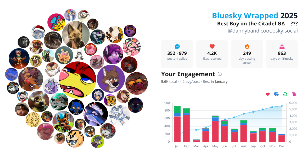 Your Bluesky Wrapped 2025 preview
