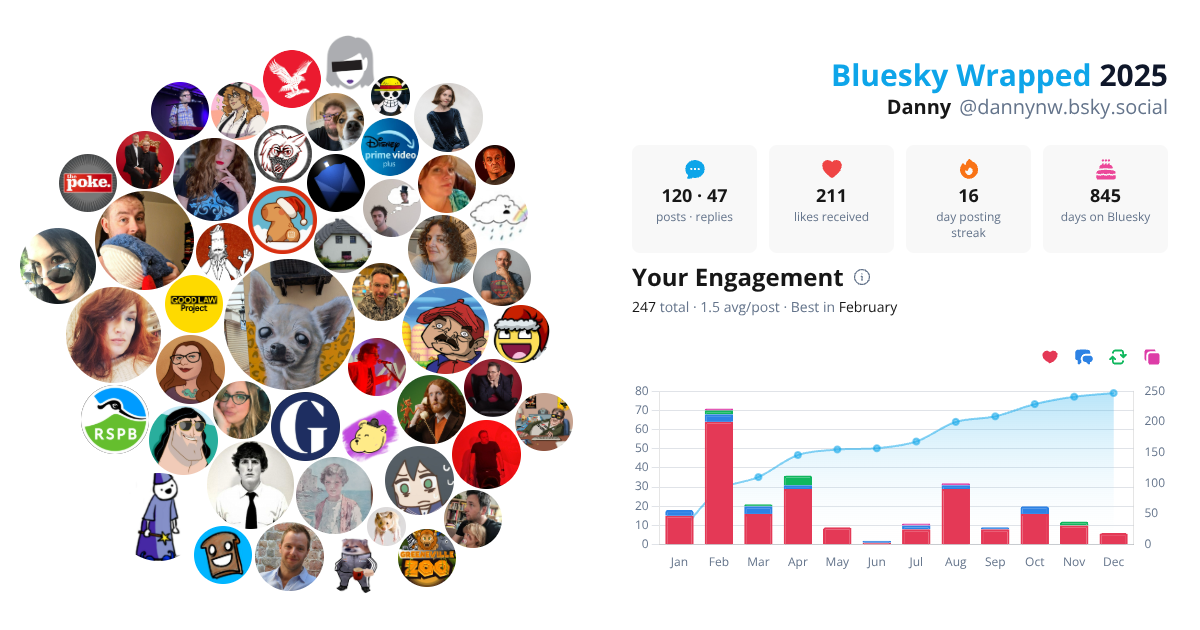 Your Bluesky Wrapped 2025 preview