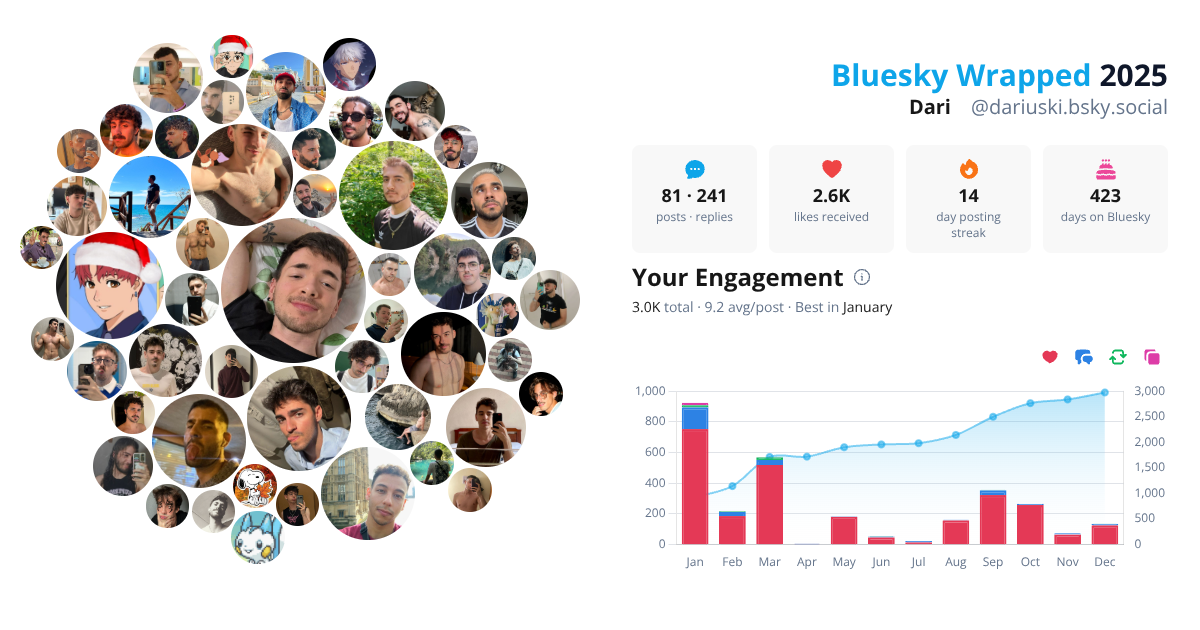 Your Bluesky Wrapped 2025 preview
