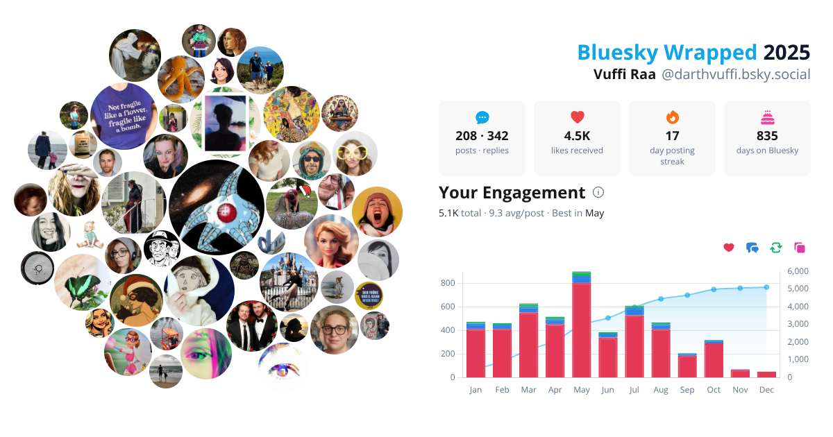 Your Bluesky Wrapped 2025 preview