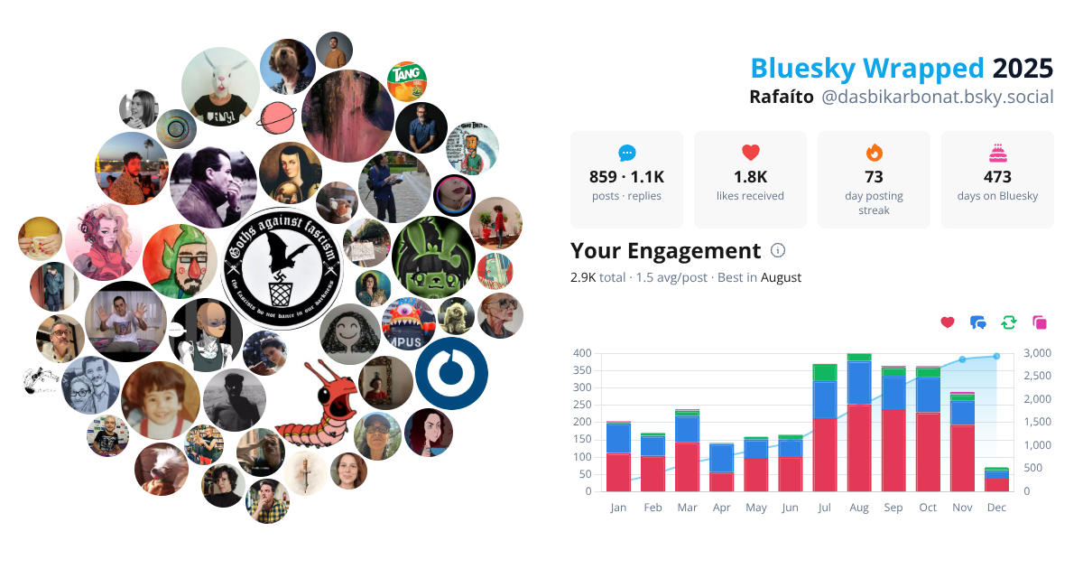 Your Bluesky Wrapped 2025 preview