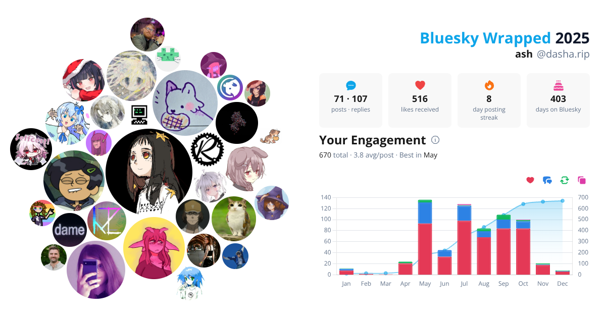 Your Bluesky Wrapped 2025 preview
