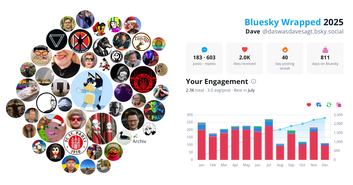 Your Bluesky Wrapped 2025 preview