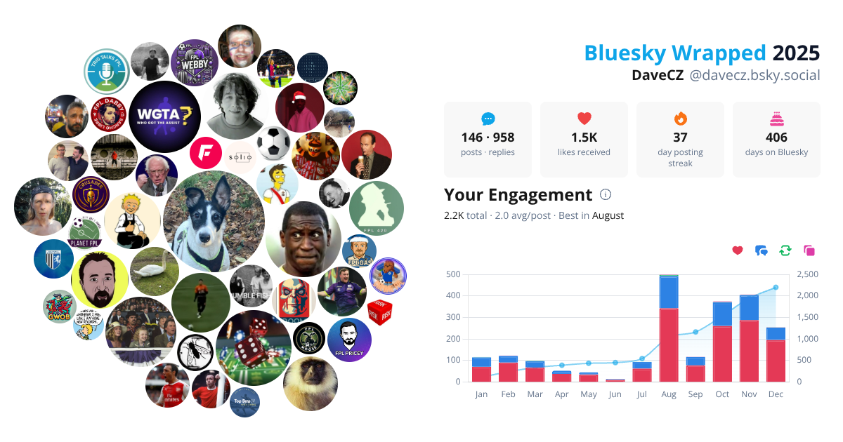 Your Bluesky Wrapped 2025 preview