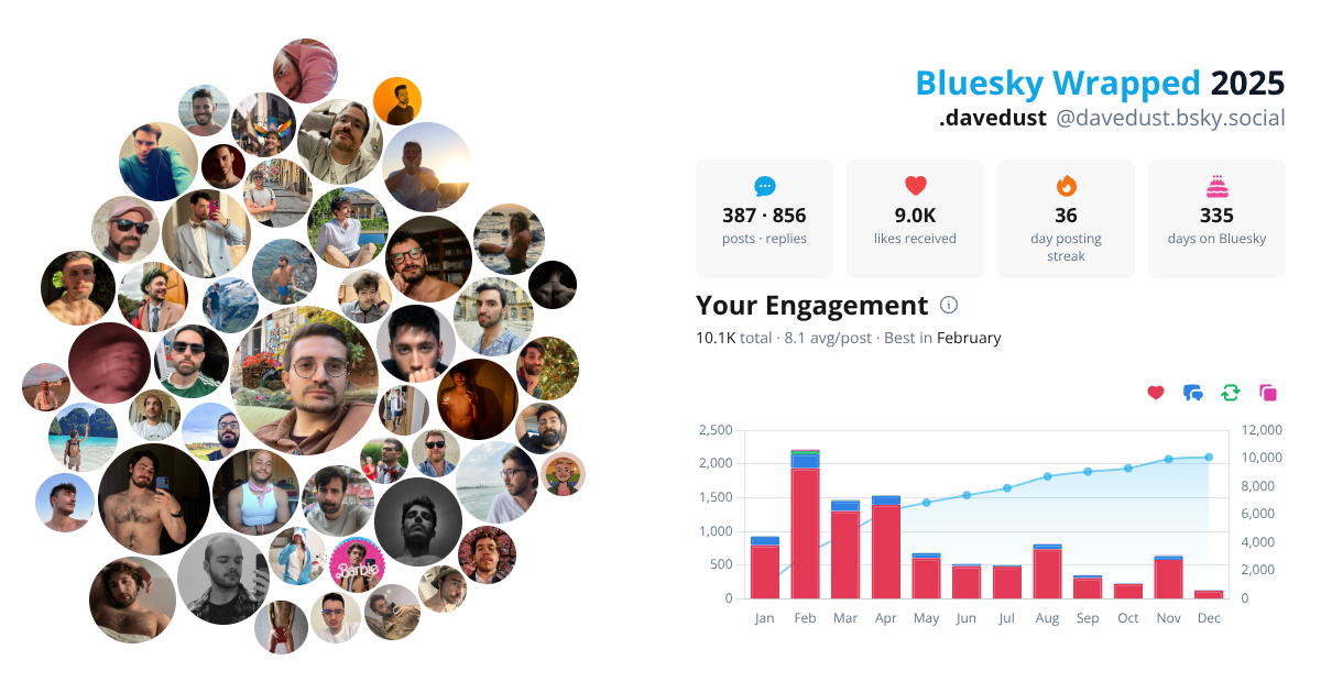 Your Bluesky Wrapped 2025 preview