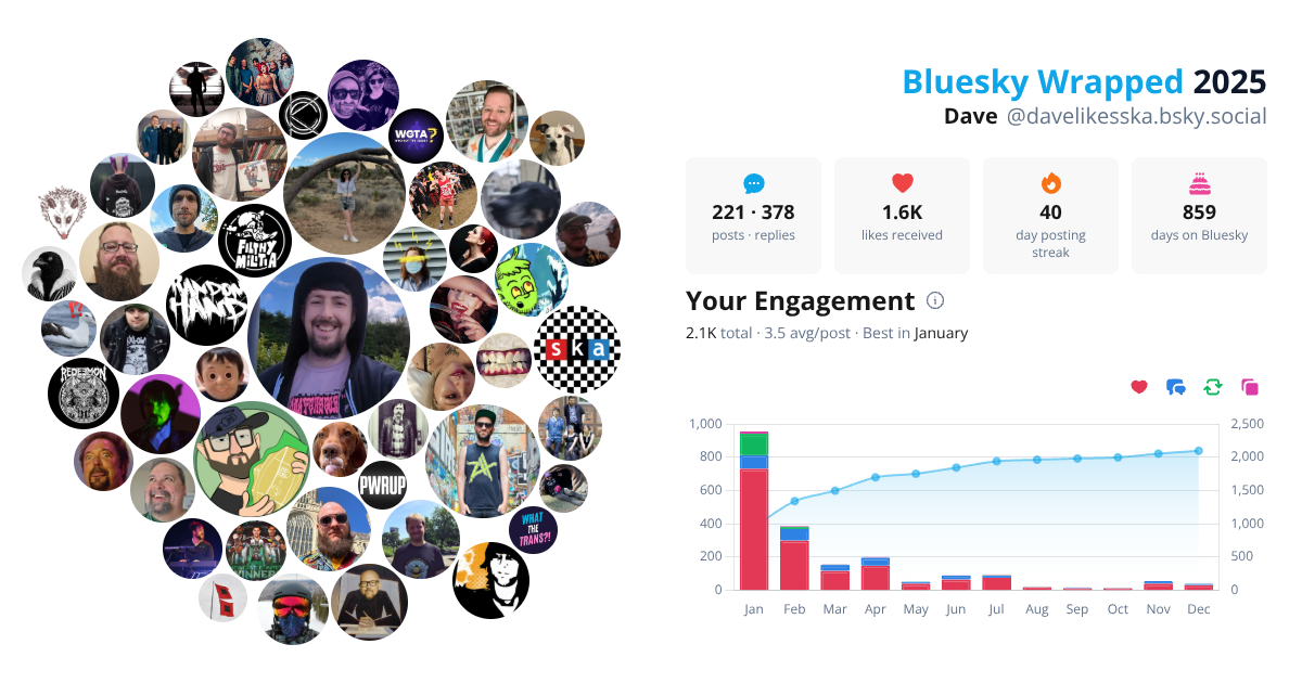 Your Bluesky Wrapped 2025 preview