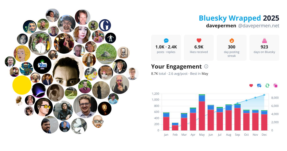 Your Bluesky Wrapped 2025 preview