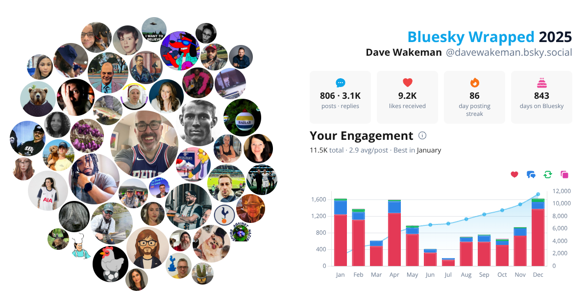 Your Bluesky Wrapped 2025 preview