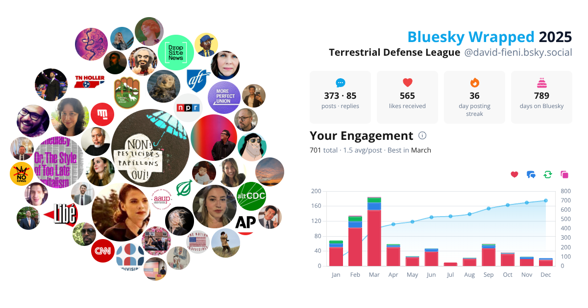 Your Bluesky Wrapped 2025 preview