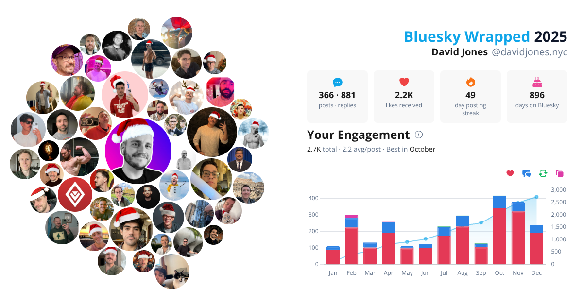 Your Bluesky Wrapped 2025 preview