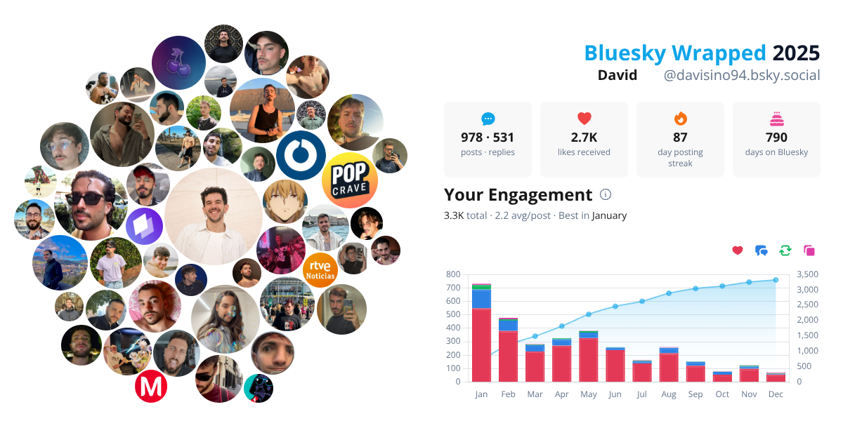 Your Bluesky Wrapped 2025 preview