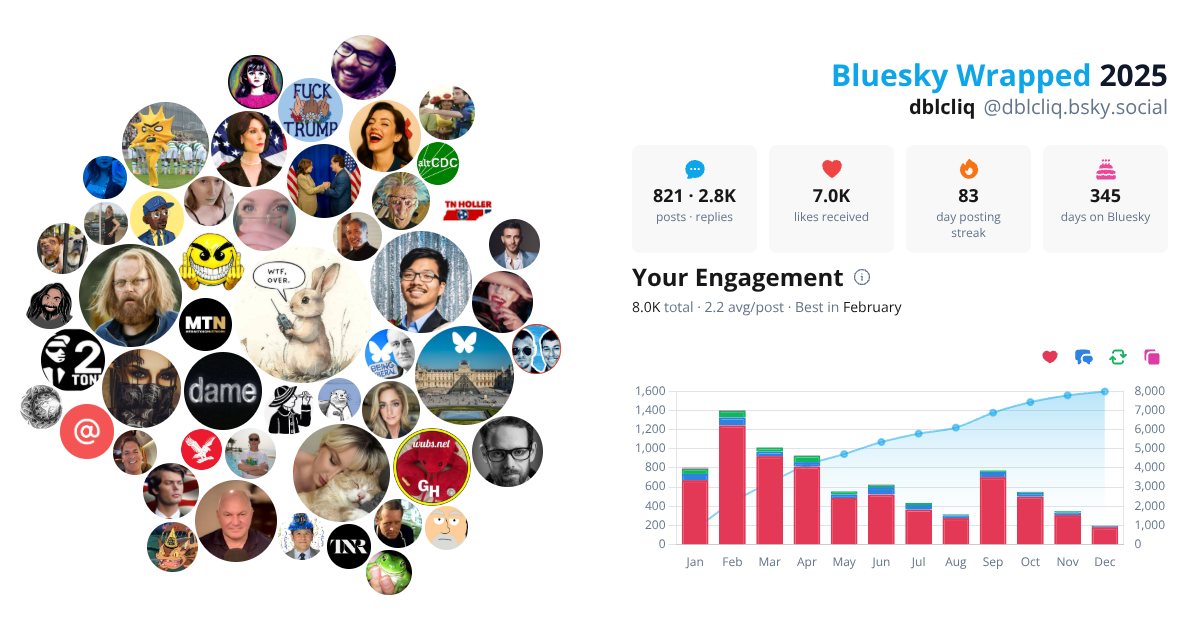 Your Bluesky Wrapped 2025 preview