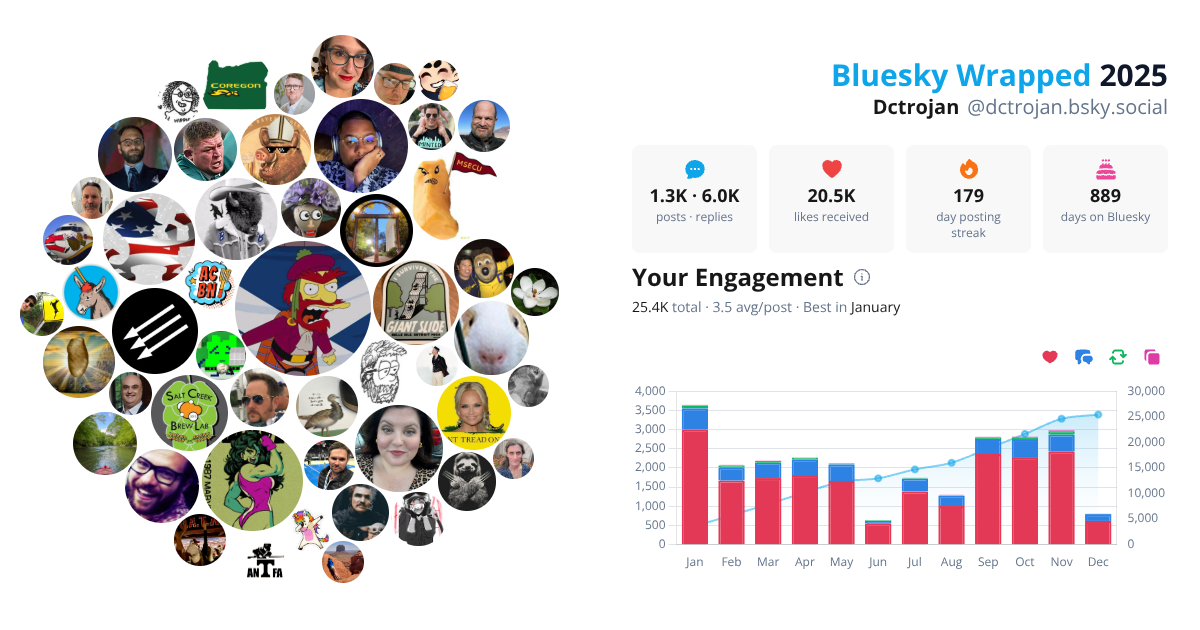 Your Bluesky Wrapped 2025 preview