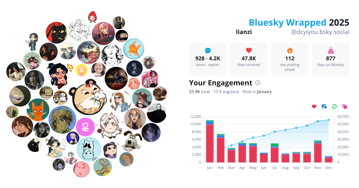 Your Bluesky Wrapped 2025 preview