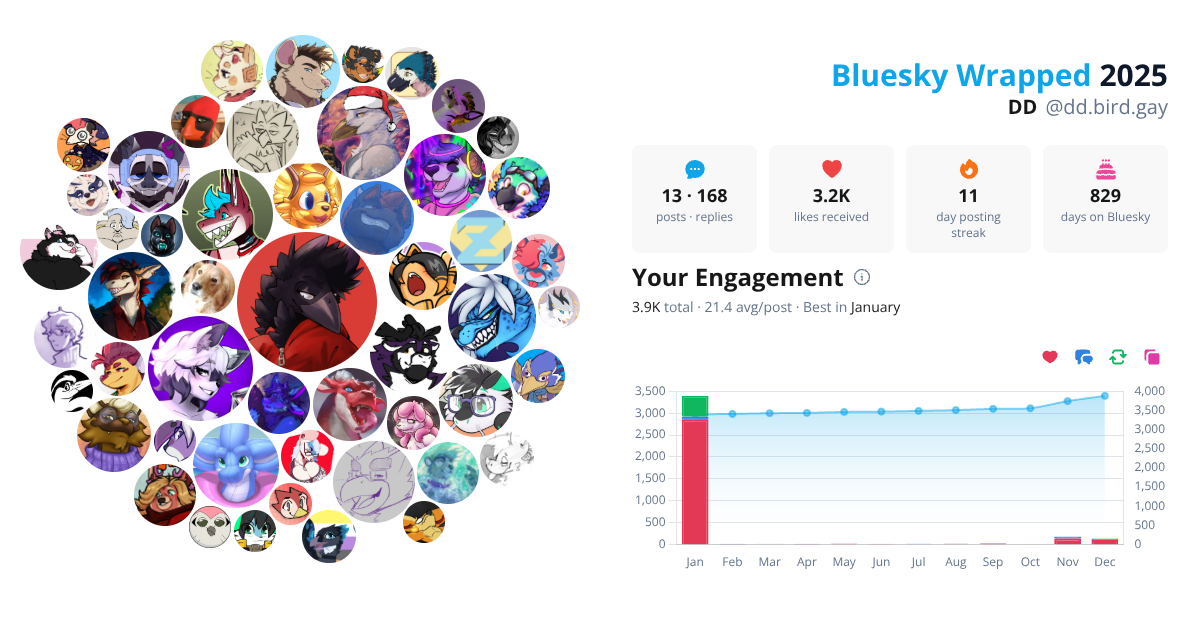 Your Bluesky Wrapped 2025 preview