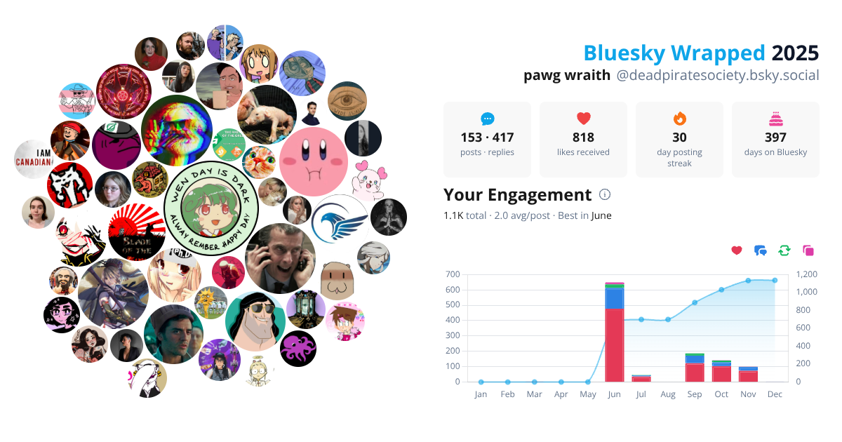 Your Bluesky Wrapped 2025 preview