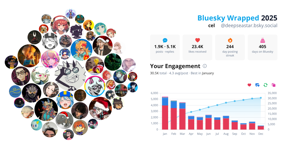 Your Bluesky Wrapped 2025 preview