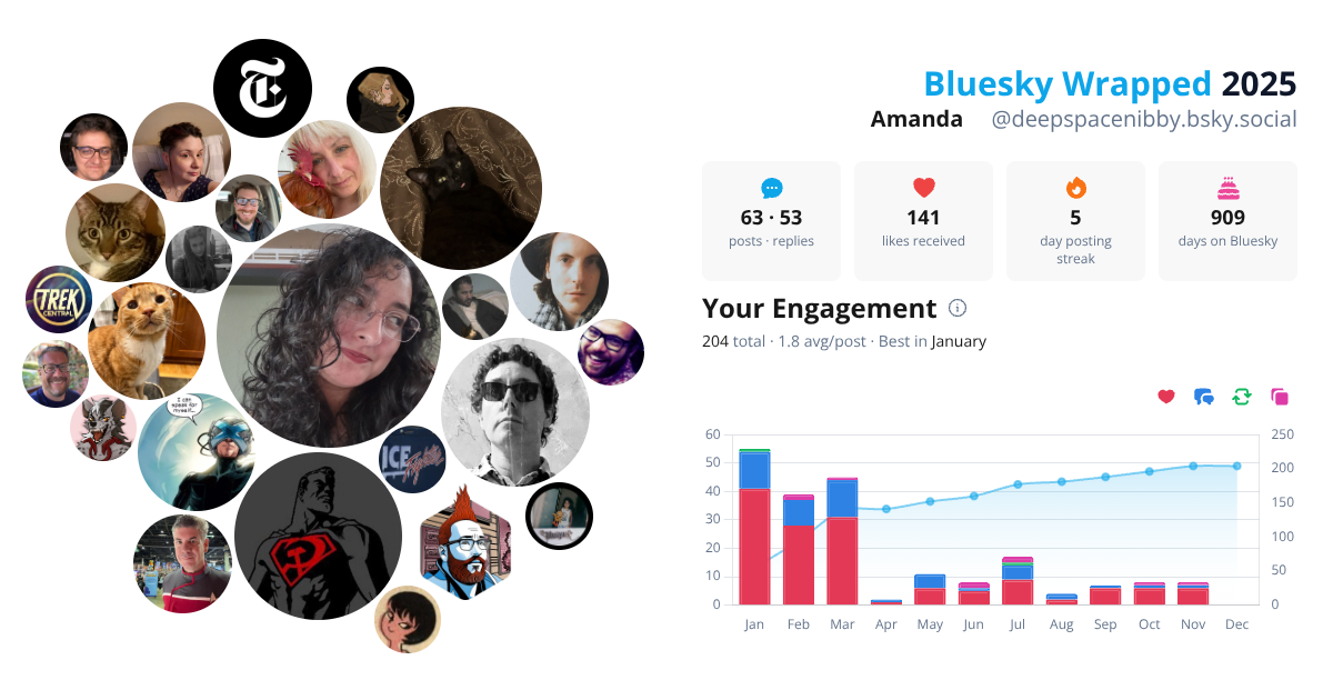 Your Bluesky Wrapped 2025 preview